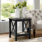 Tavolino laterale con base a X Ripplewood Farmhouse