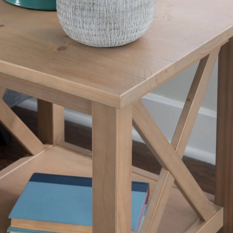 Tavolino laterale con base a X Ripplewood Farmhouse