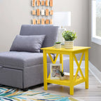 Tavolino laterale con base a X Ripplewood Farmhouse