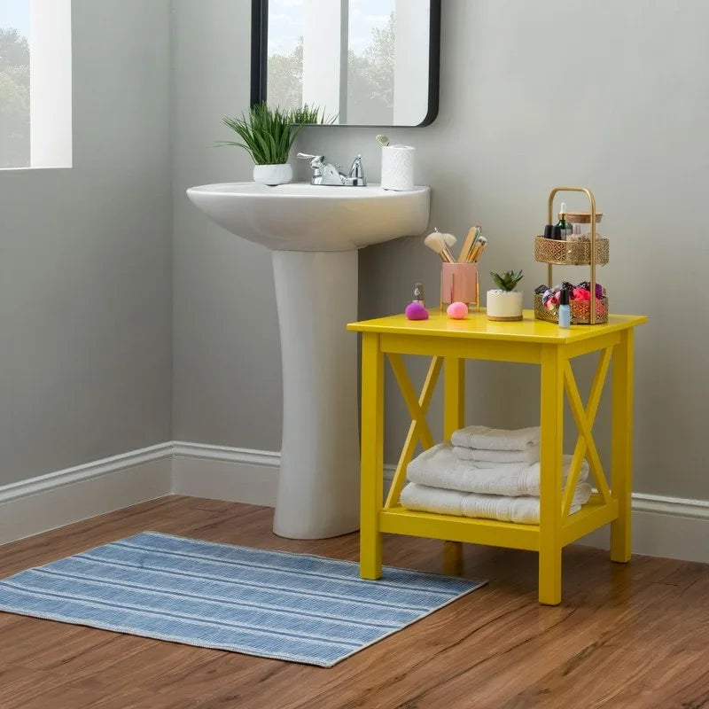 Tavolino laterale con base a X Ripplewood Farmhouse