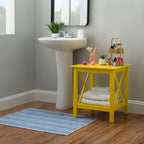 Tavolino laterale con base a X Ripplewood Farmhouse