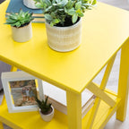 Tavolino laterale con base a X Ripplewood Farmhouse