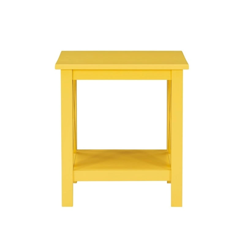 Tavolino laterale con base a X Ripplewood Farmhouse