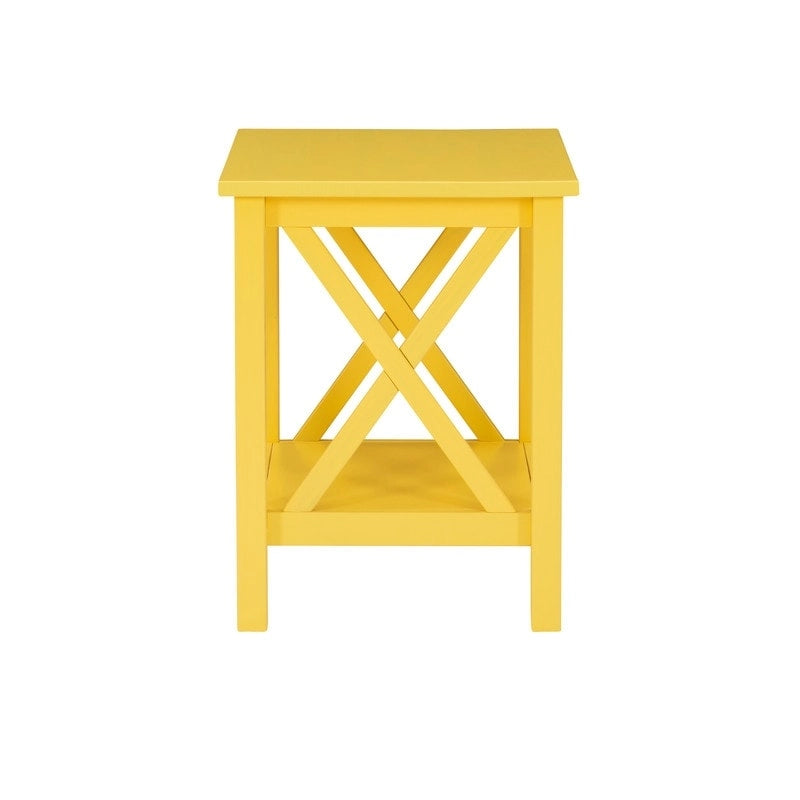 Tavolino laterale con base a X Ripplewood Farmhouse