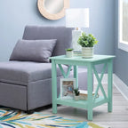 Tavolino laterale con base a X Ripplewood Farmhouse