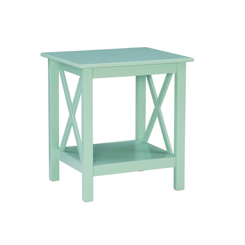 Tavolino laterale con base a X Ripplewood Farmhouse