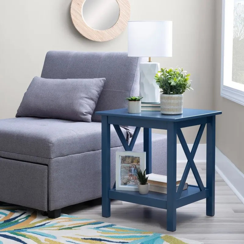 Tavolino laterale con base a X Ripplewood Farmhouse