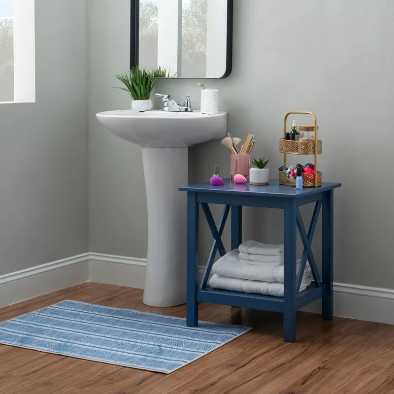 Tavolino laterale con base a X Ripplewood Farmhouse