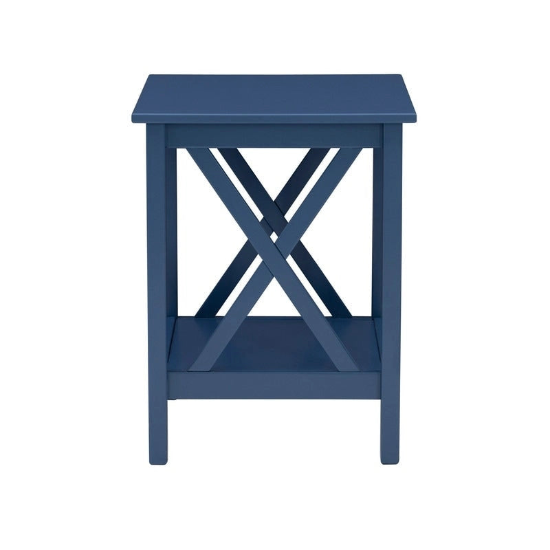 Tavolino laterale con base a X Ripplewood Farmhouse