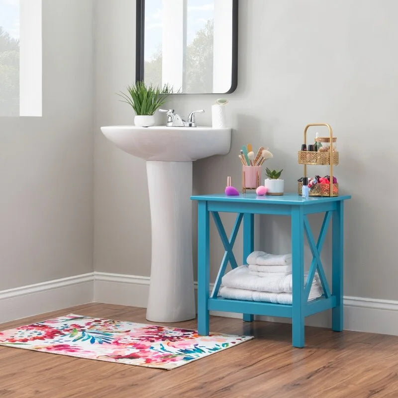 Tavolino laterale con base a X Ripplewood Farmhouse