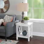 Tavolino laterale con base a X Ripplewood Farmhouse