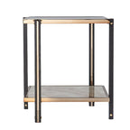 SEI Furniture Thornberry Tavolino laterale transizionale in metallo color champagne