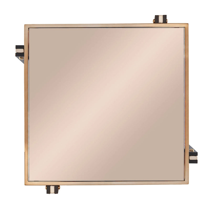 SEI Furniture Thornberry Tavolino laterale transizionale in metallo color champagne