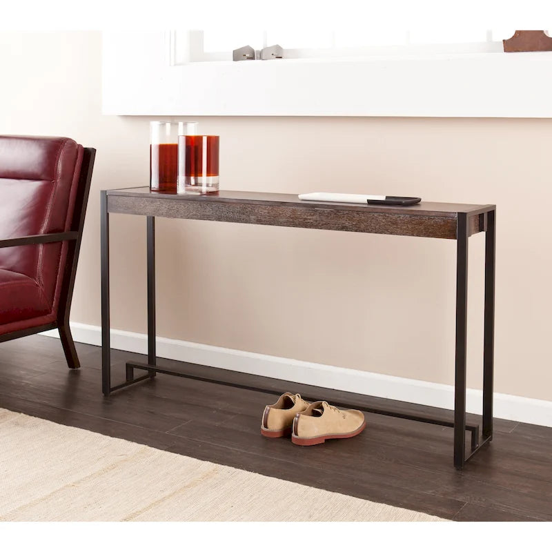 SEI Furniture Macen Tavolo Consolle Industriale Moderno Stretto