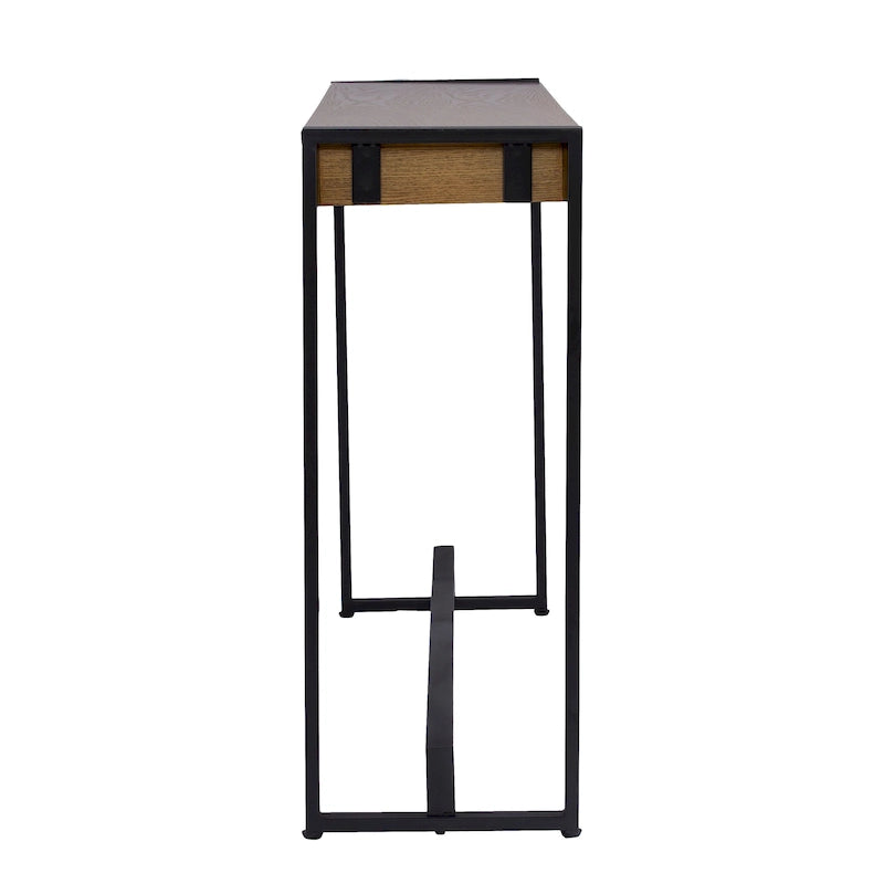 SEI Furniture Macen Tavolo Consolle Industriale Moderno Stretto