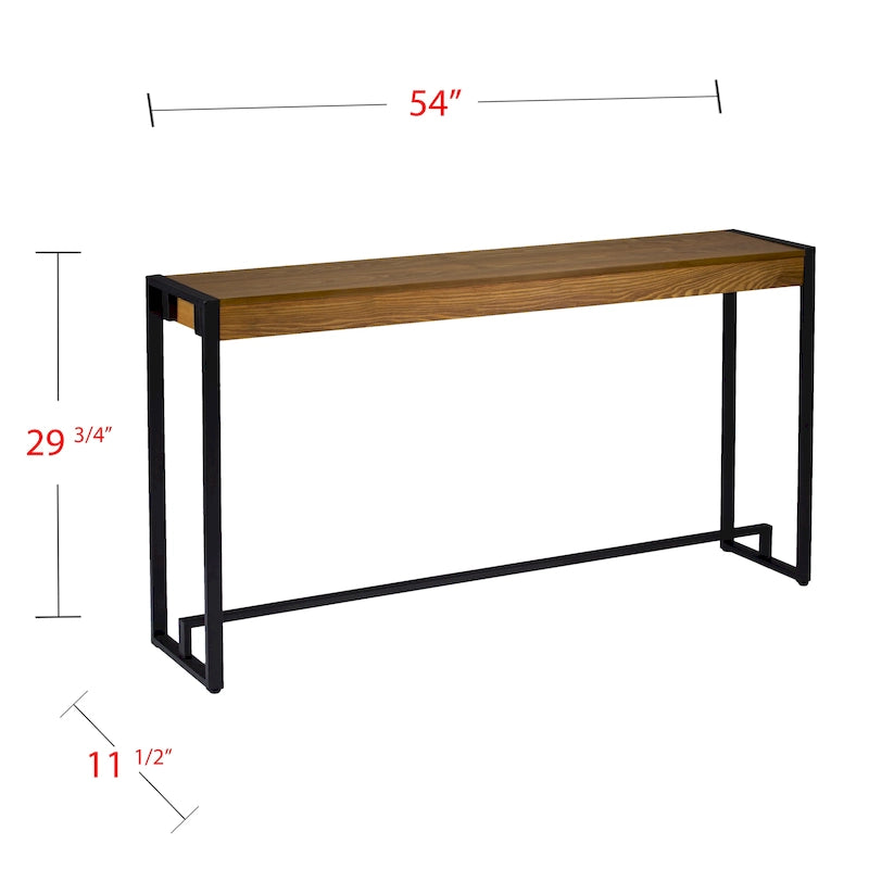 SEI Furniture Macen Tavolo Consolle Industriale Moderno Stretto