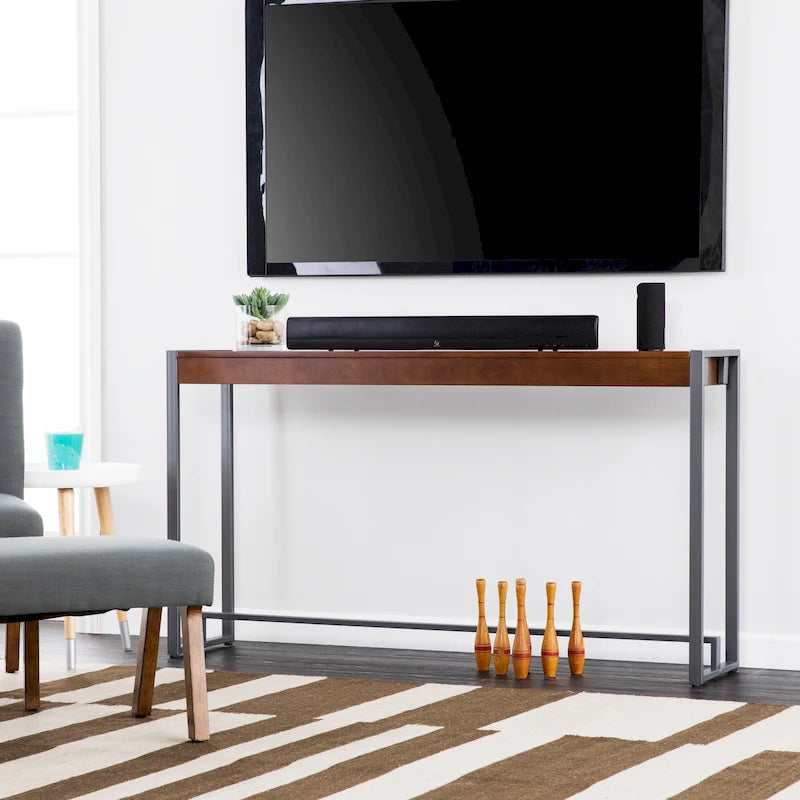 SEI Furniture Macen Tavolo Consolle Industriale Moderno Stretto