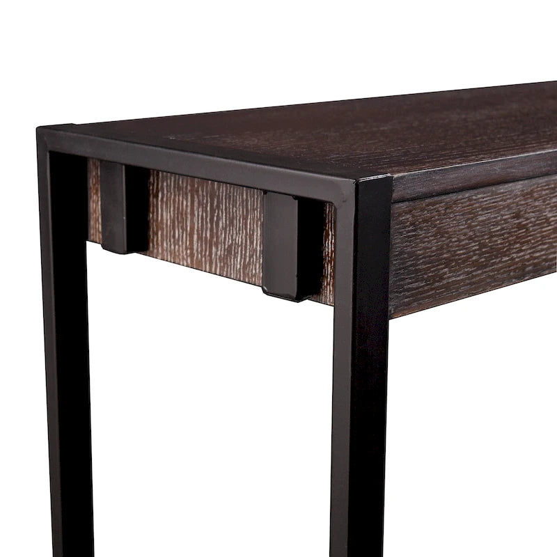 SEI Furniture Macen Tavolo Consolle Industriale Moderno Stretto