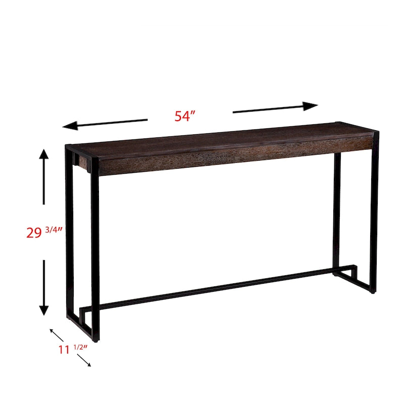 SEI Furniture Macen Tavolo Consolle Industriale Moderno Stretto