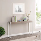 SEI Furniture Macen Tavolo Consolle Industriale Moderno Stretto