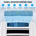 Costway 8000 BTU (11,500 BTU ASHRAE) Dual Hose Portable Air Conditioner 3-in-1 AC Unit w/ Remote Control