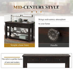 48 Solid Pine Wood Top Console Table
