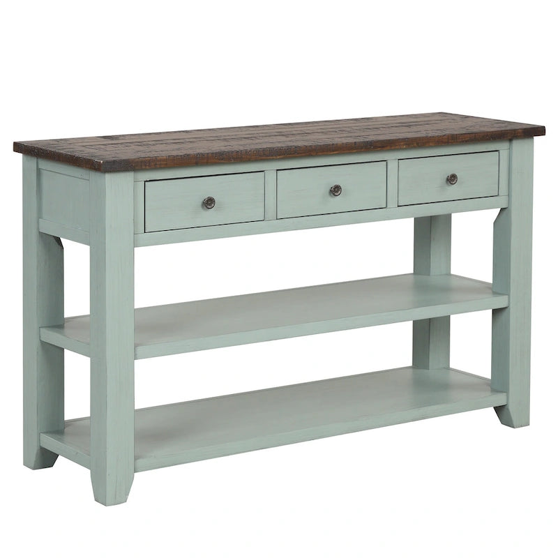 48 Solid Pine Wood Top Console Table