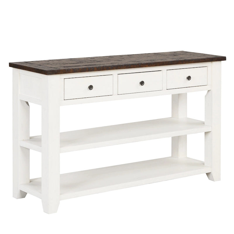 48 Solid Pine Wood Top Console Table