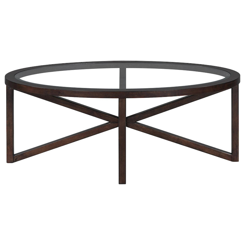 Collezione di tavoli in vetro dal design moderno e minimalista