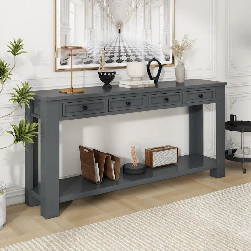 Consolle a 4 cassetti per ingresso/corridoio - 14.00 x 63.00 x 30.00
