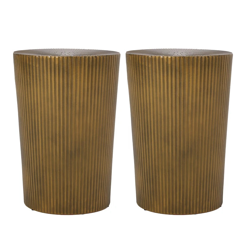 Tavolini Langseth Iron Sunburst (Set da 2) di Christopher Knight Home
