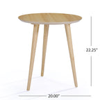 Tavolino Evie Wood con rivestimento in finto legno di Christopher Knight Home - 20L x 20W x 22H