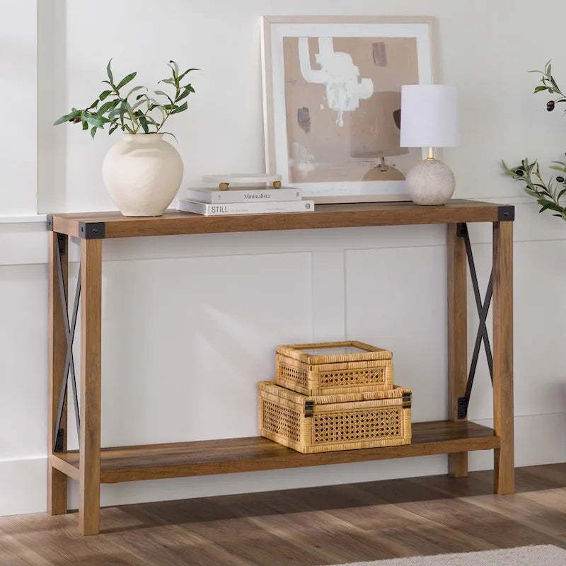 Middlebrook 46-inch X-frame Farmhouse Entry Table