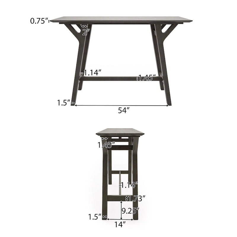 Consolle Divo in legno di gomma di Christopher Knight Home
