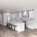 HOMLUX Easy-DIY Shaker White Ready to Assemble Wall Kitchen Cabinet Glass NOT Included