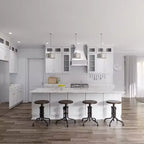 Pensile da cucina Easy-DIY Shaker bianco, pronto per il montaggio, vetro NON incluso