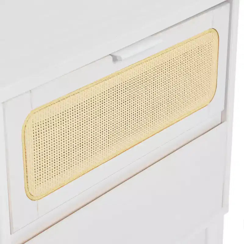 Comodino in legno massello Crawford con 2 cassetti portaoggetti