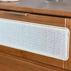 Comodino in legno massello Crawford con 2 cassetti portaoggetti