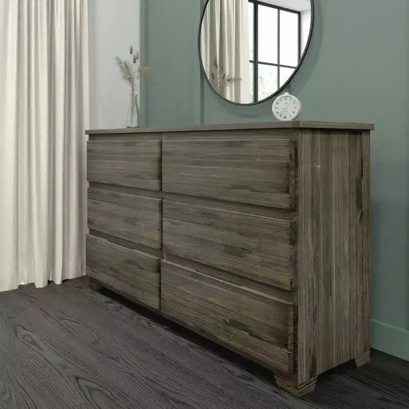 Plank+Beam Solid Wood Farmhouse 6 Drawer Dresser