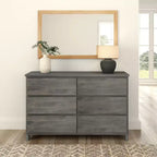 Cassettiera a 6 cassetti in legno massello stile rustico