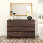 Cassettiera a 6 cassetti in legno massello stile rustico