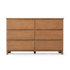 Cassettiera a 6 cassetti in legno massello stile rustico