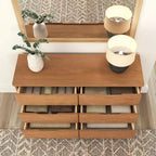 Cassettiera a 6 cassetti in legno massello stile rustico