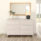 Cassettiera a 6 cassetti in legno massello stile rustico
