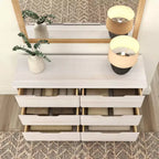 Cassettiera a 6 cassetti in legno massello stile rustico