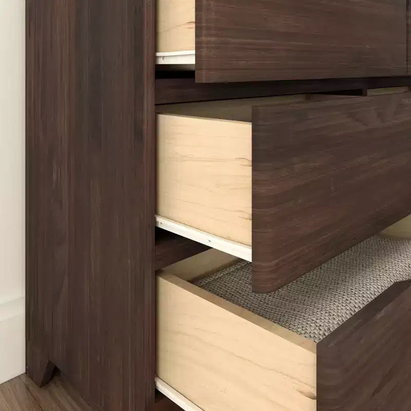 Cassettiera a 6 cassetti in legno massello stile rustico
