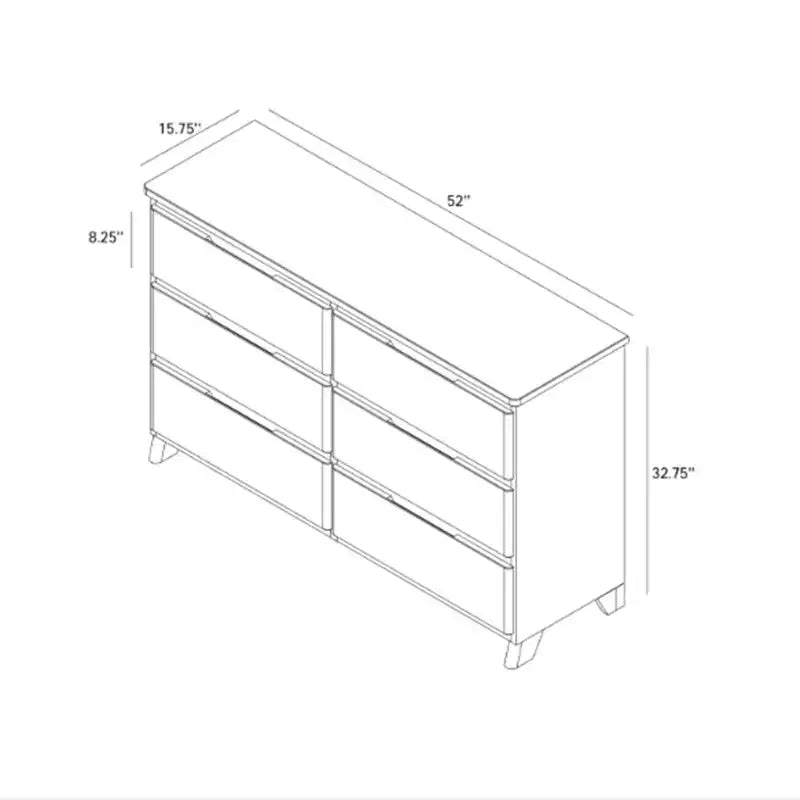 Cassettiera a 6 cassetti in legno massello stile rustico