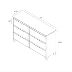 Cassettiera a 6 cassetti in legno massello stile rustico
