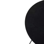 Tavolino Rossmore Rotondo in Legno Impiallacciato - Struttura in Acciaio Nero