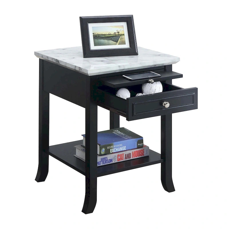 Convenience Concepts American Heritage Logan Tavolino Finale con 1 Cassetto e Ripiano Estraibile